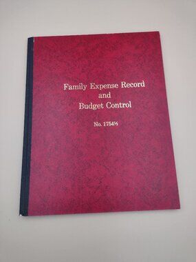 Vintage Family Expense Record & Budget Control Book Bookkeeping Financial Plan